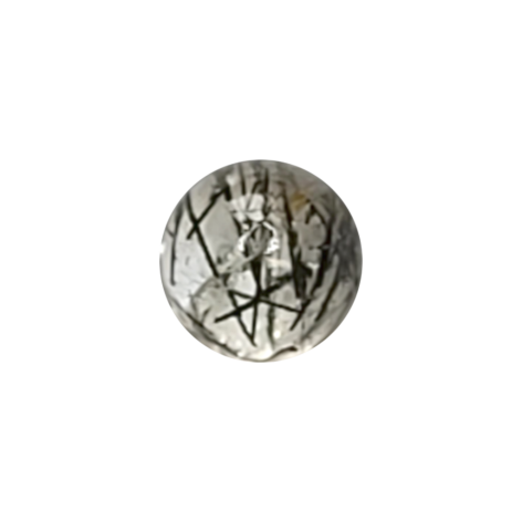 Tourmalated Quartz Cabochon - 6mm